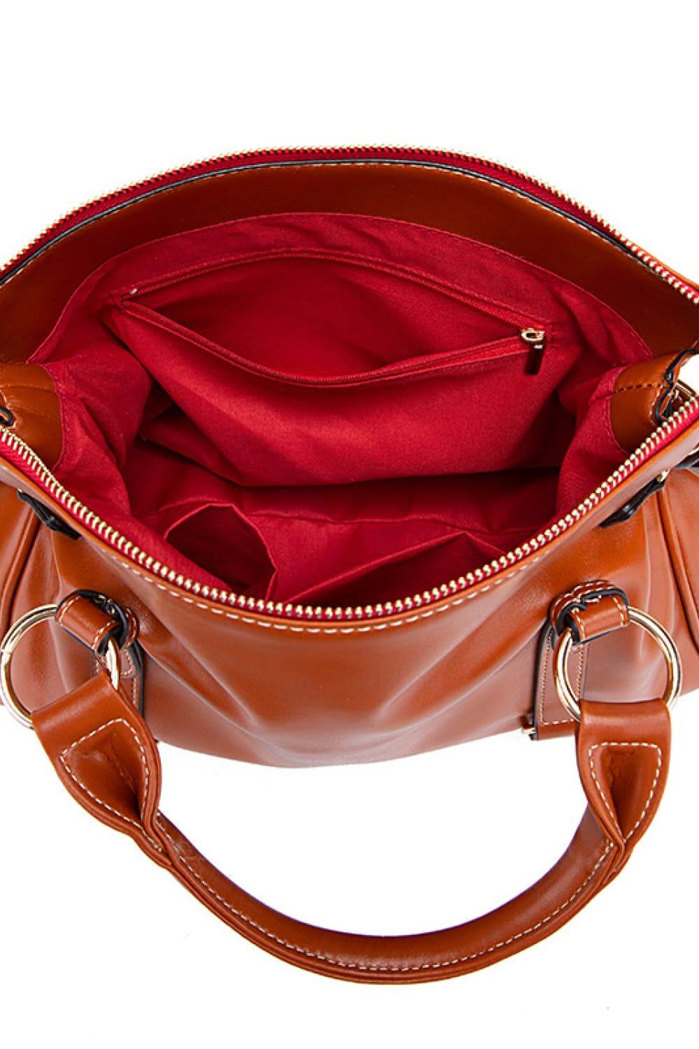 PU Leather Handbag with Tassels - Delanoir