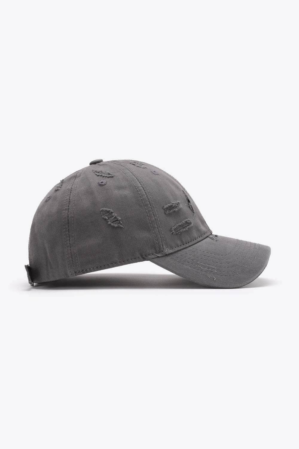 Distressed Adjustable Baseball Cap - Delanoir
