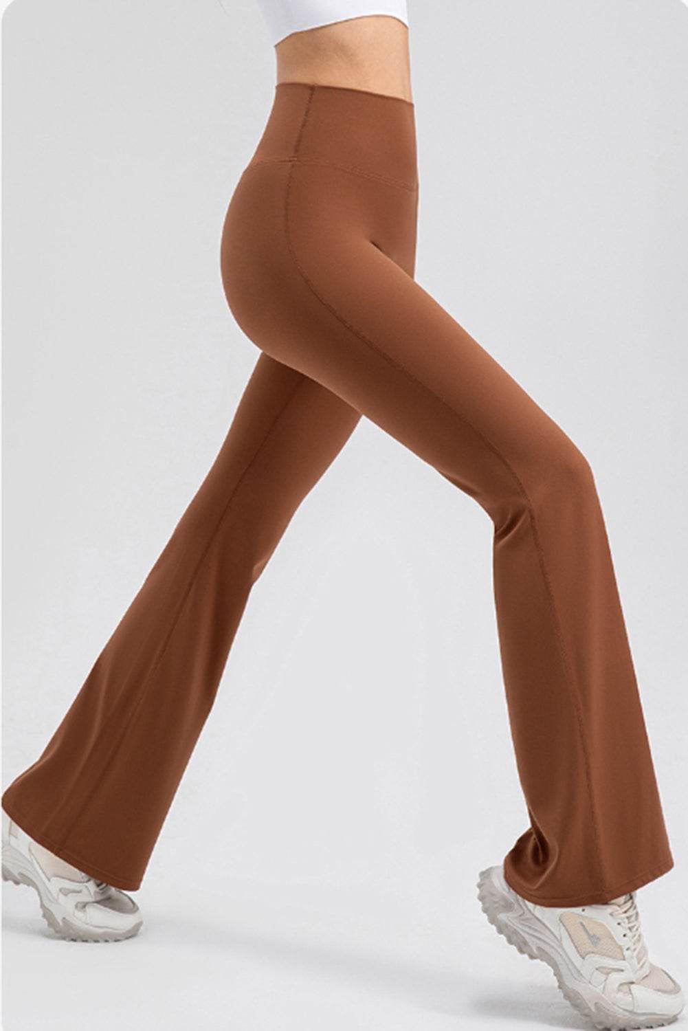 High Waist Straight Active Pants - Delanoir