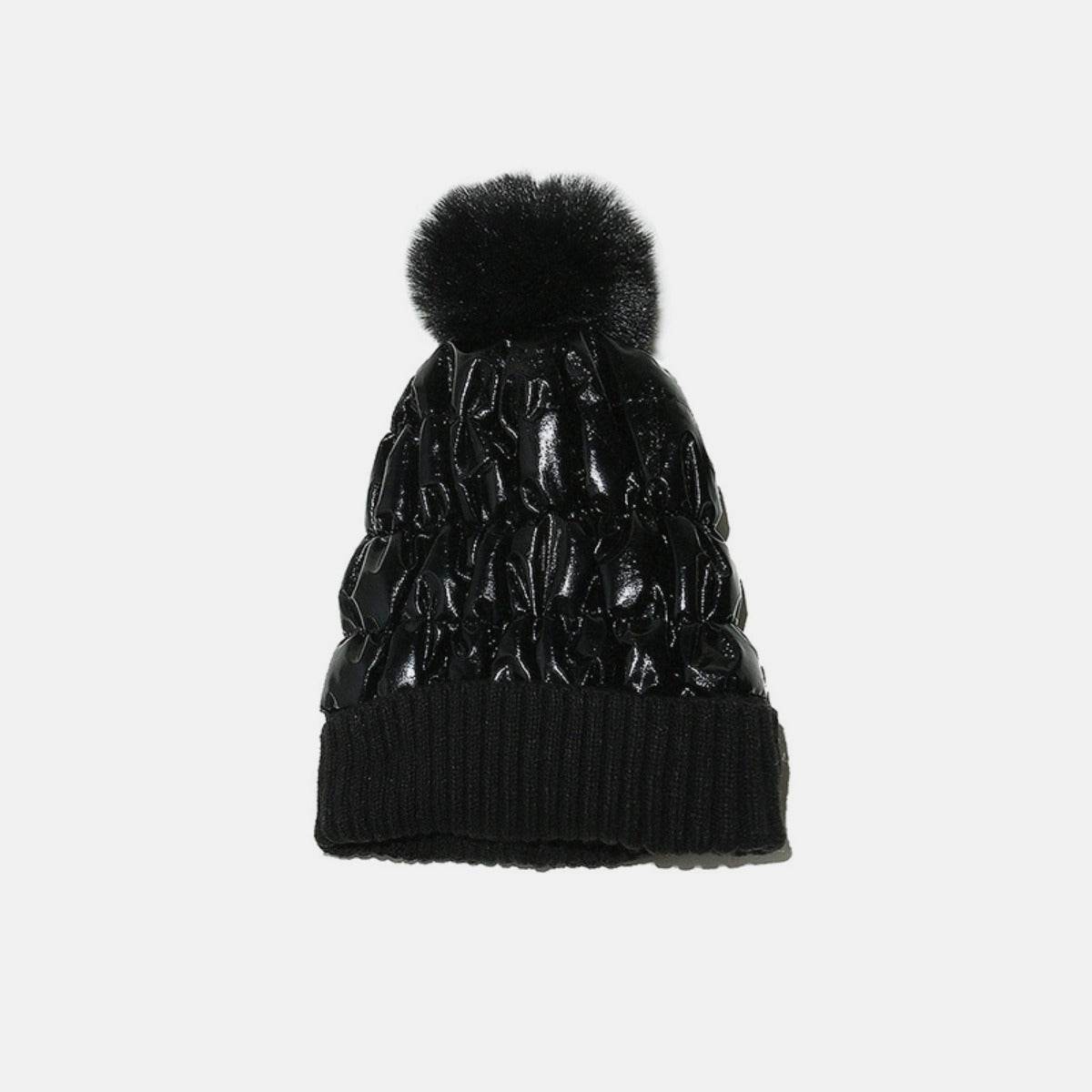 Thermal Knit Hat with Pompom - Delanoir