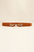 Alloy Buckle Elastic Belt - Delanoir