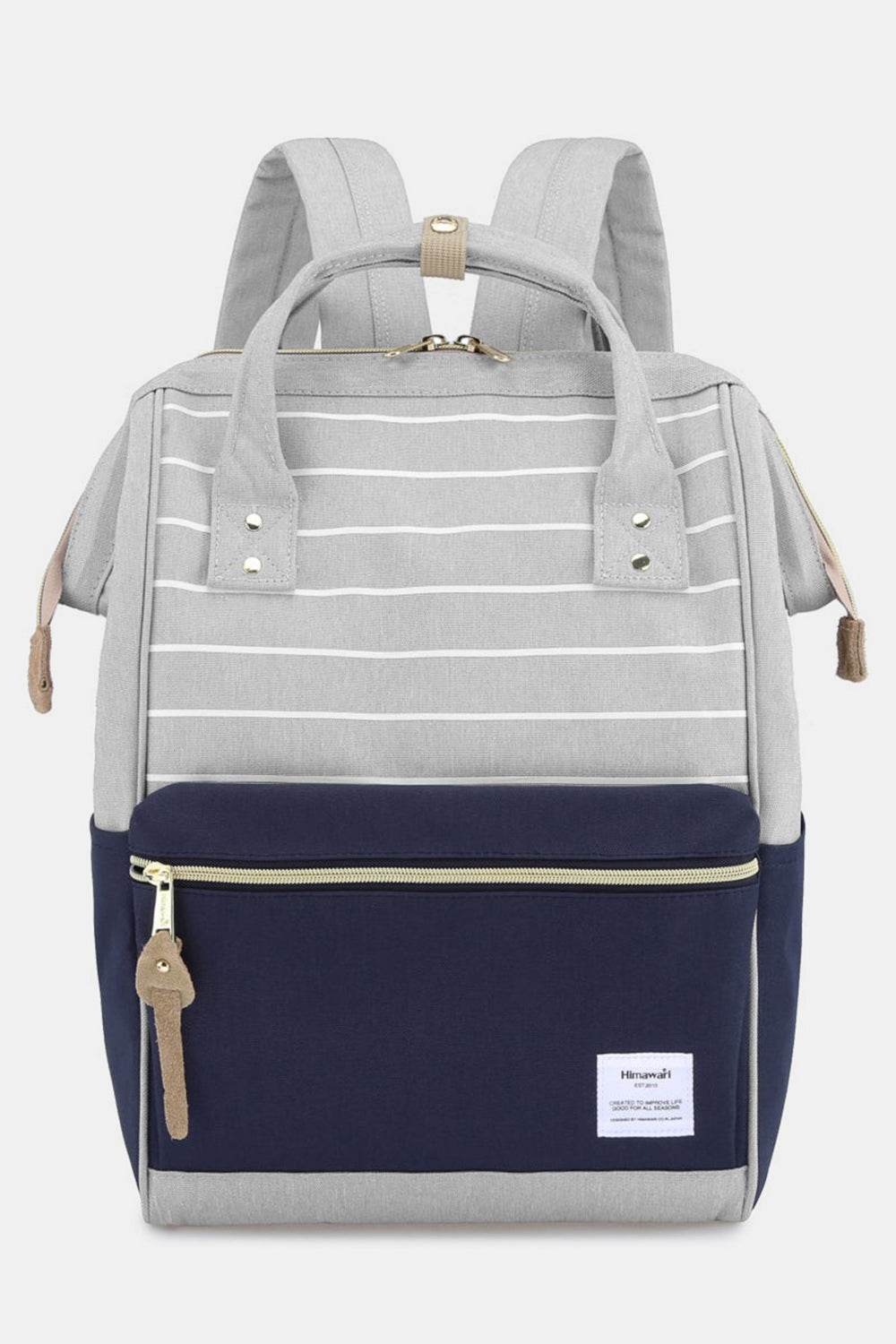 Himawari Waterproof Canvas Backpack Bag with Side Pockets - Delanoir