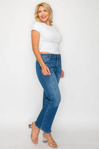 bytos Full Size Cat's Whiskers Mid Rise Ankle Jeans - Delanoir