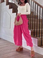 Full Size Wide Leg Pants with Pockets - Delanoir