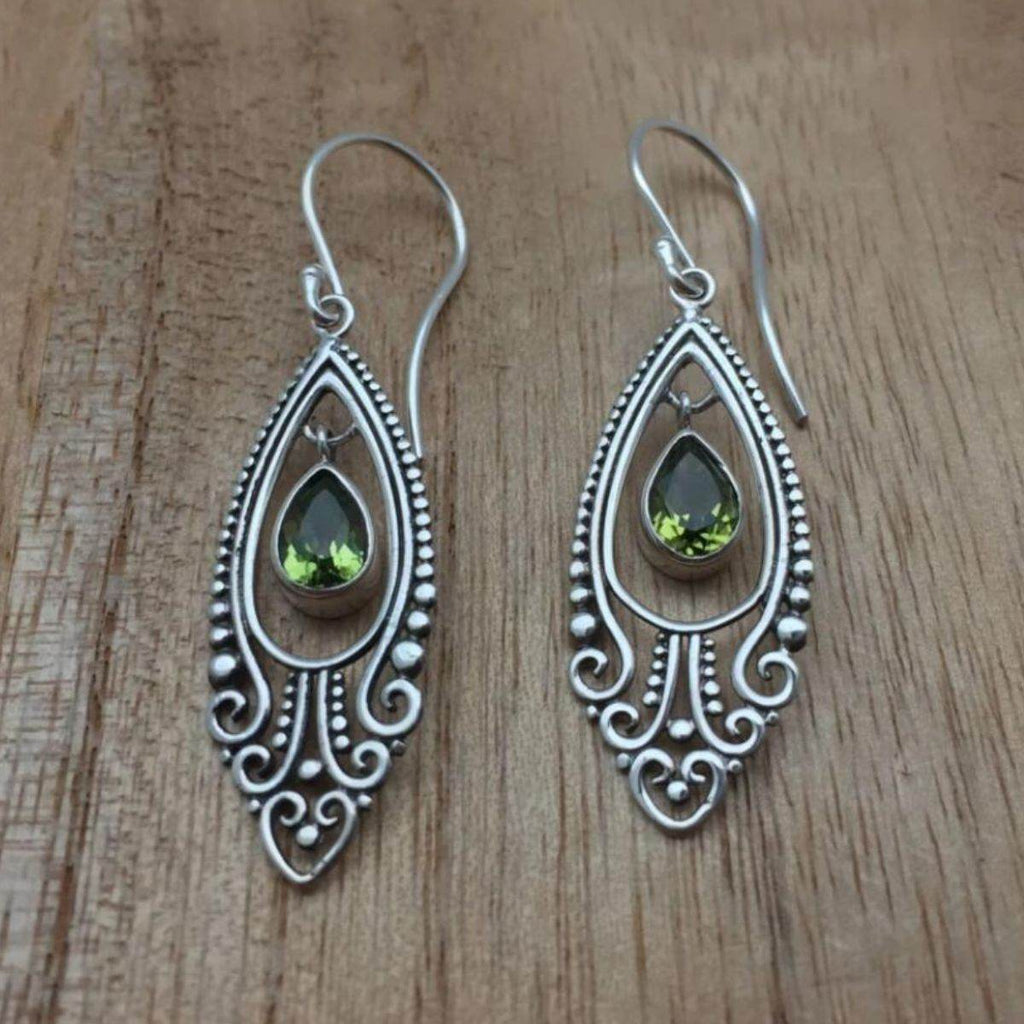 Alloy Rhinestone Cutout Earrings - Delanoir