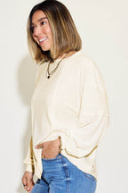 Basic Bae Full Size Ribbed Round Neck Long Sleeve T-Shirt - Delanoir