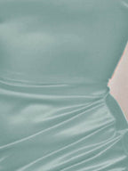 Ruched Spaghetti strap Wrap Dress - Delanoir