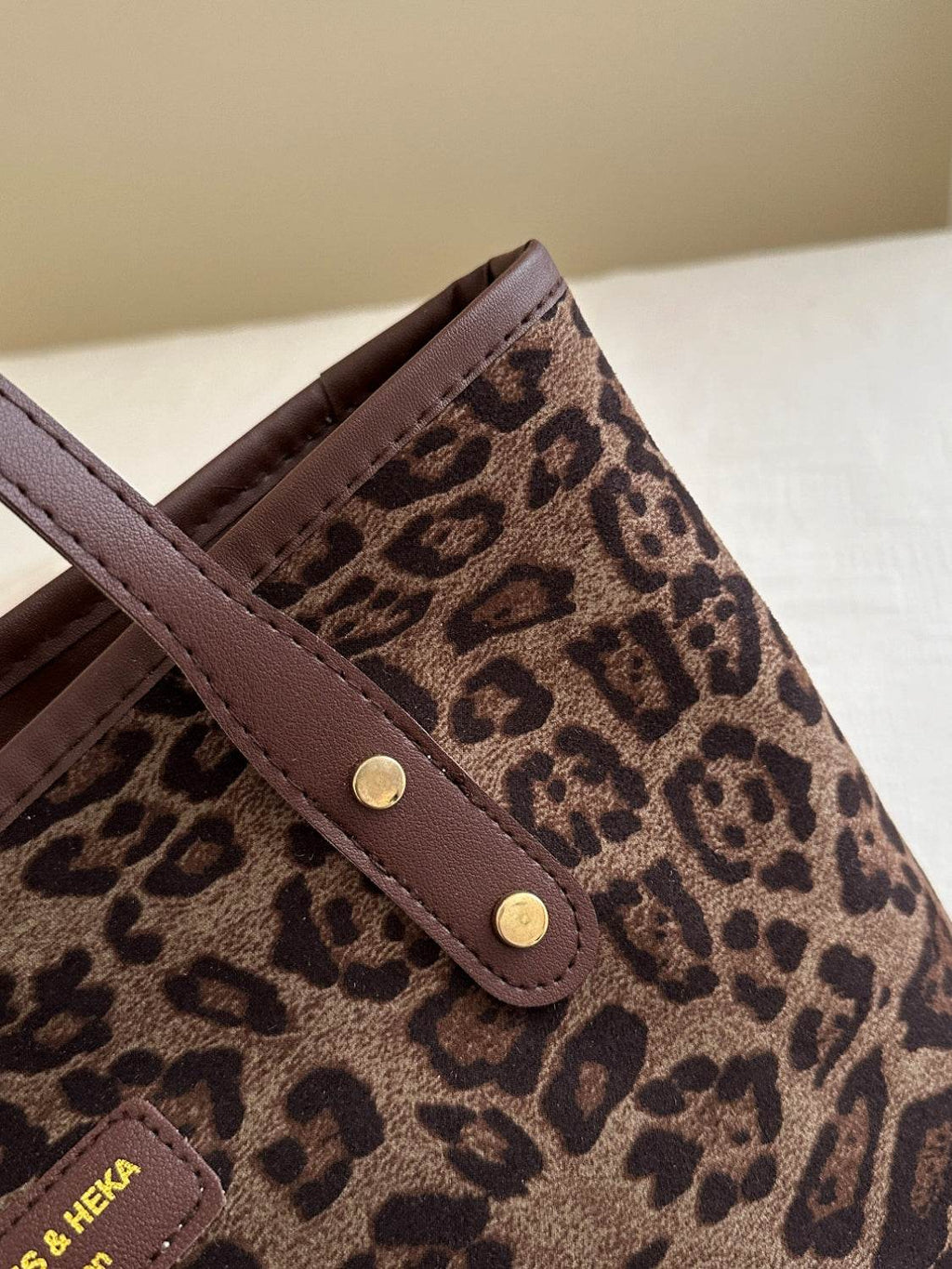Leopard Polyester Tote Bag - Delanoir