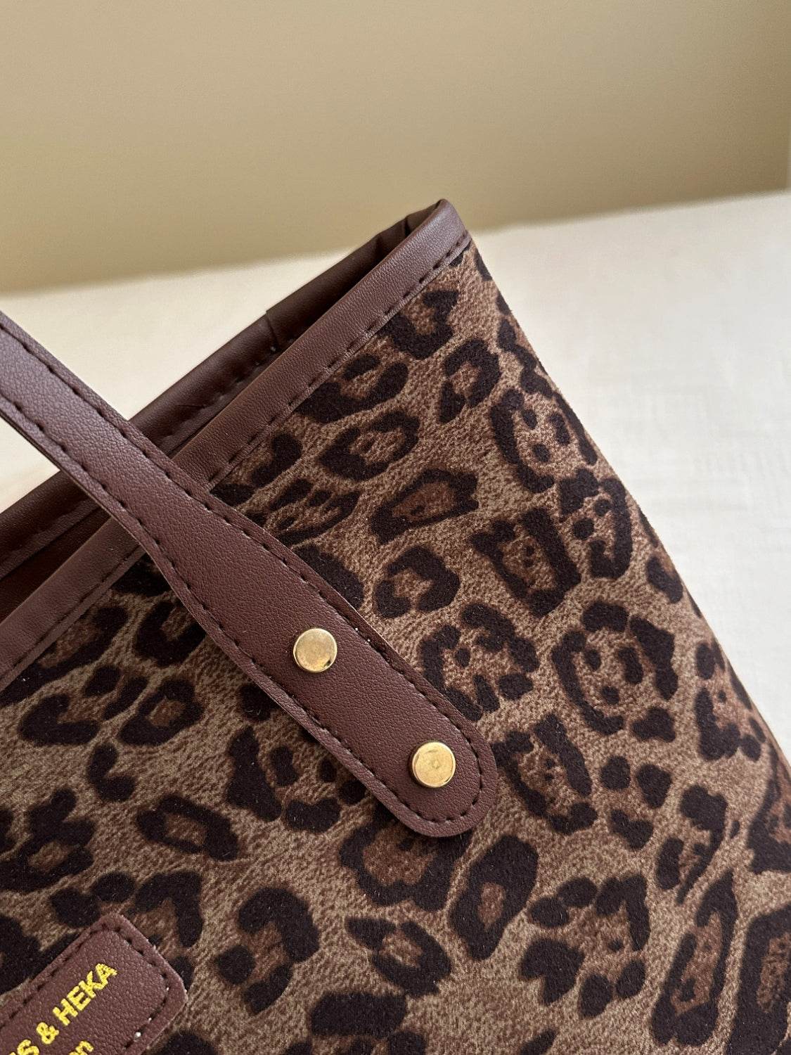 Leopard Polyester Tote Bag - Delanoir