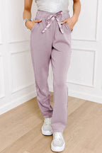 Drawstring Pants with Pockets - Delanoir
