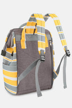 Himawari Striped Waterproof Nylon Backpack Bag with Side Pockets - Delanoir
