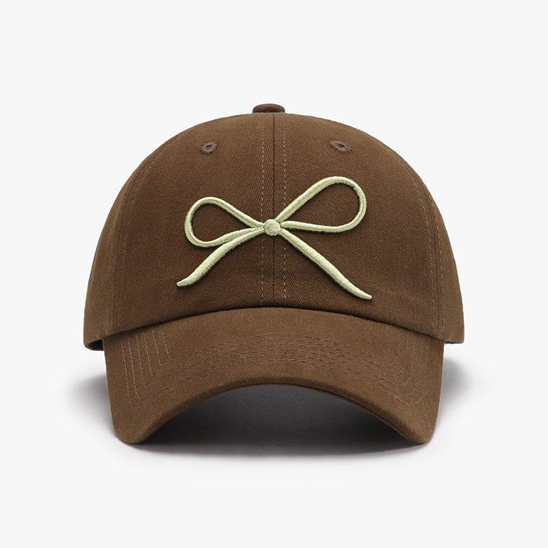 Bow Embroidered Cotton Baseball Cap - Delanoir