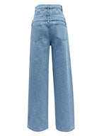 Faux Layered High Waist Jeans - Delanoir