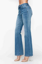 bytos Full Size Cat's Whiskers Mid Rise Bootcut Jeans - Delanoir