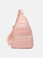 Quilted Adjustable Strap Puffy Sling Bag - Delanoir