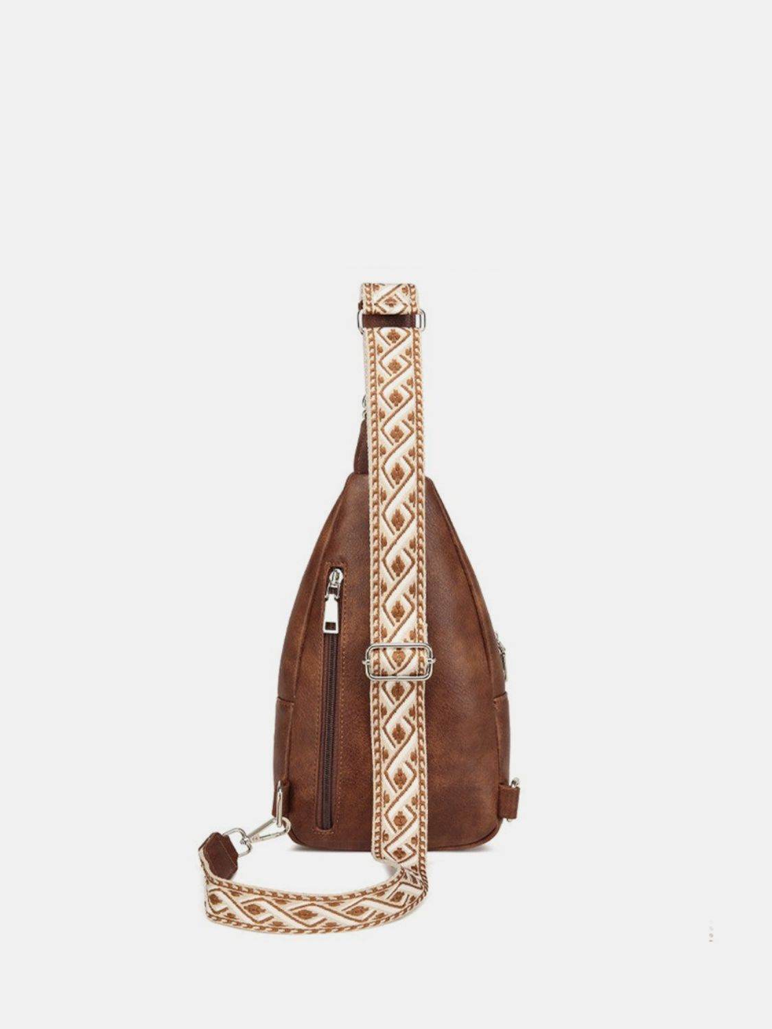 PU Leather Crossbody Bag with Two Detachable Strap - Delanoir