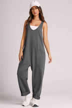 Lovelet Wide Strap Jumpsuit with Pockets - Delanoir