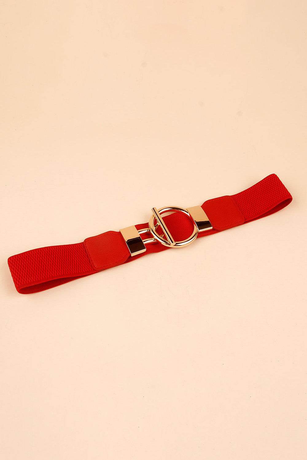 Circle Shape Buckle Zinc Alloy Buckle PU Leather Belt - Delanoir
