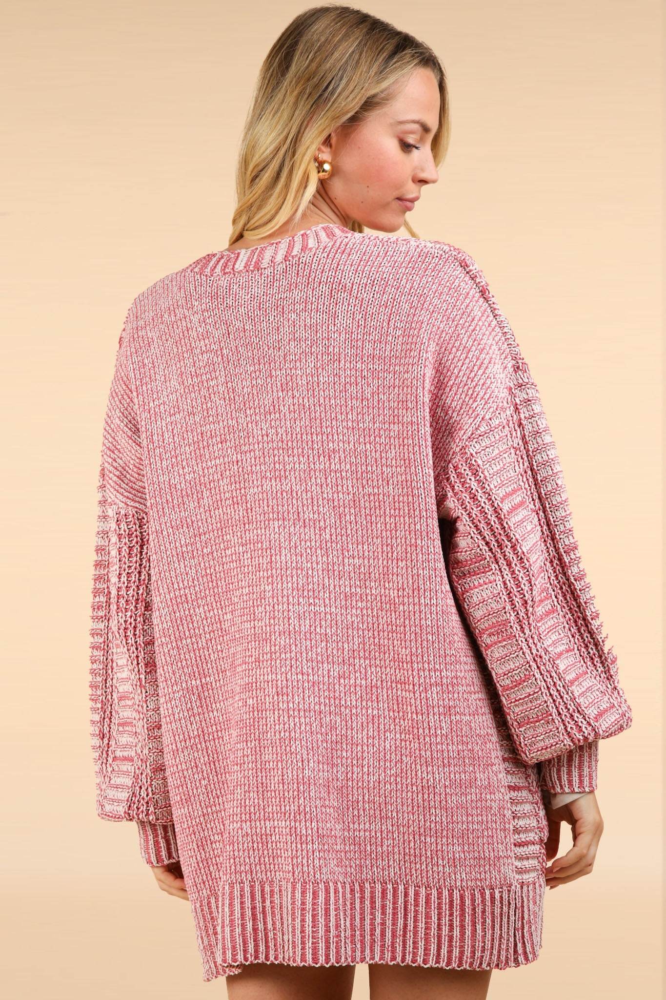 VERY J Cable Knit Open Front Cardigan - Delanoir