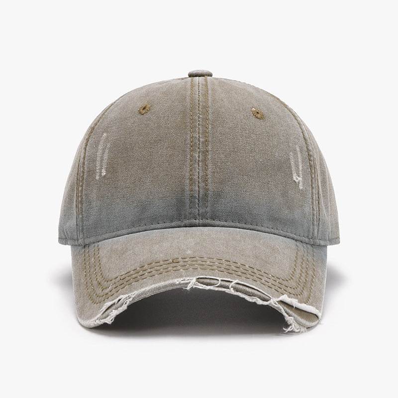 Distressed Washed Adjustable Baseball Cap - Delanoir