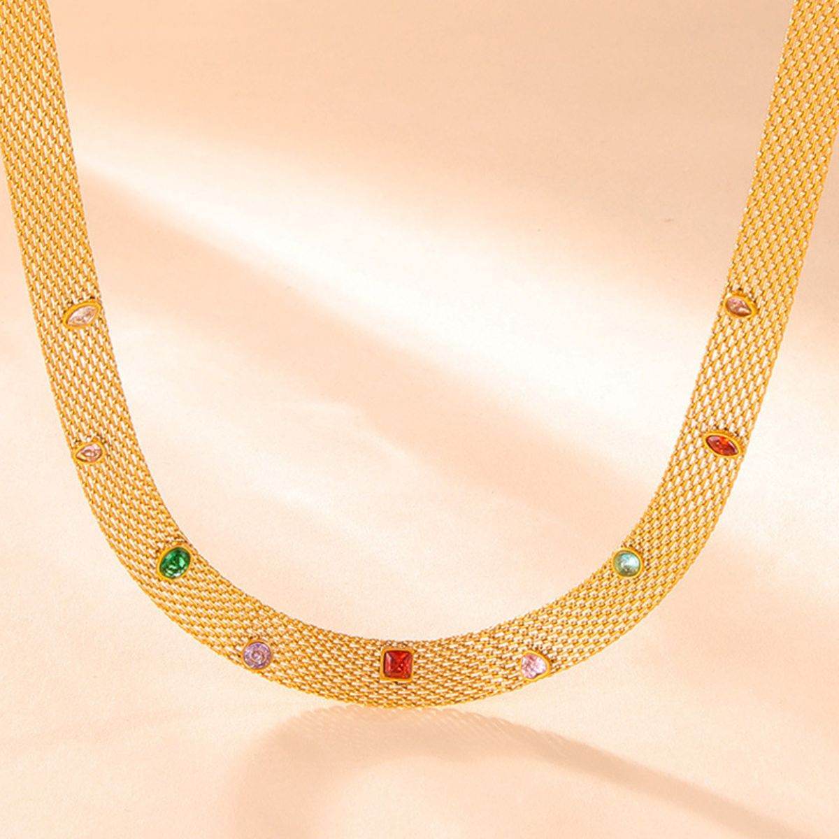 Titanium Steel Zircon Necklace - Delanoir