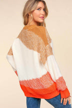 Haptics Color Block Long Sleeve Sweater - Delanoir