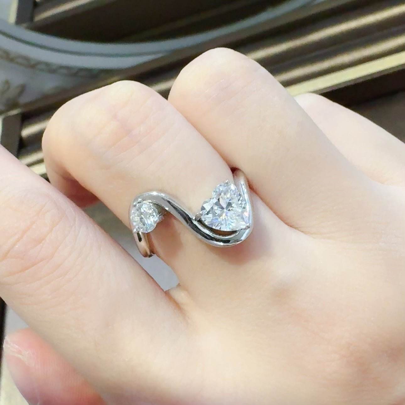 1.3 Carat Moissanite 925 Sterling Silver Irregular Shape Ring - Delanoir