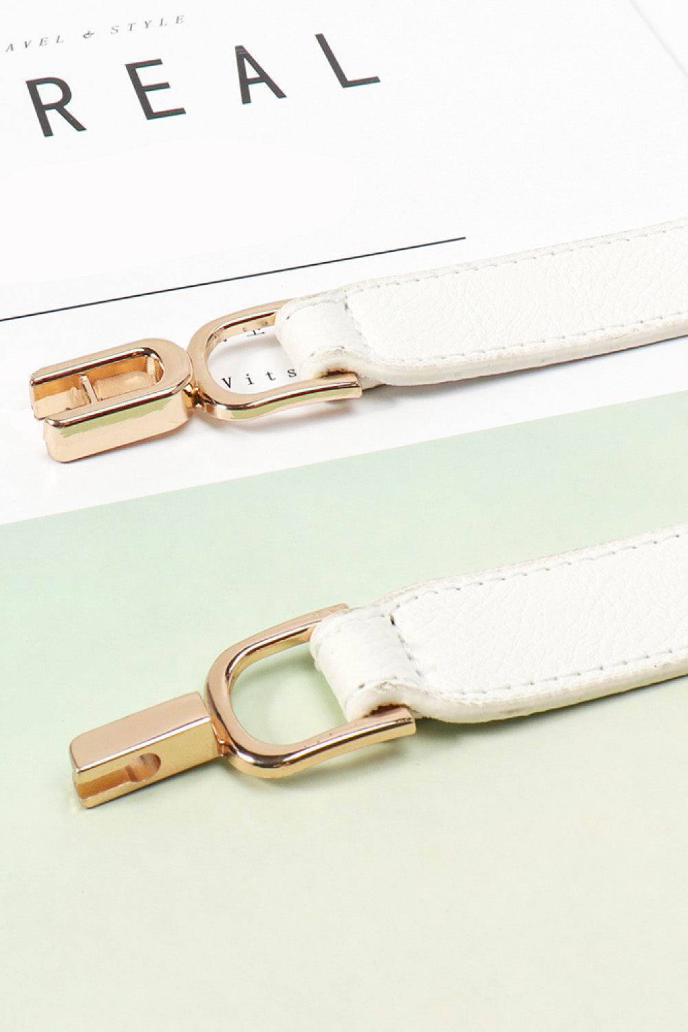 Alloy Buckle Elastic Belt - Delanoir