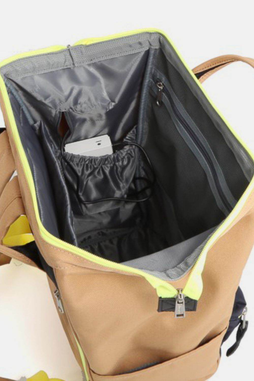 Himawari Contrast Waterproof Backpack Bag with Reinforced Edges - Delanoir