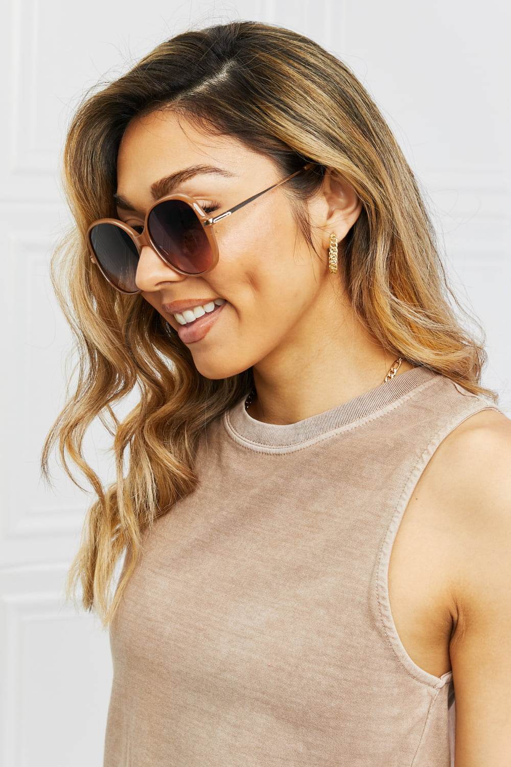 Metal-Plastic Hybrid Full Rim Sunglasses - Delanoir