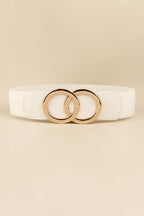 Zinc Alloy Buckle Elastic PU Belt - Delanoir