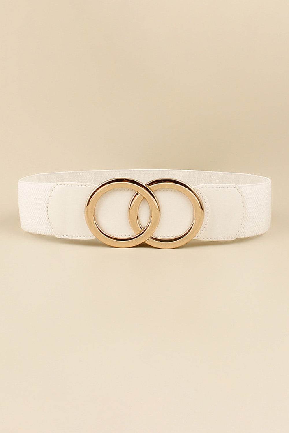 Zinc Alloy Buckle Elastic PU Belt - Delanoir