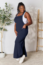 Double Take Full Size Wide Strap Overall with Pockets - Delanoir