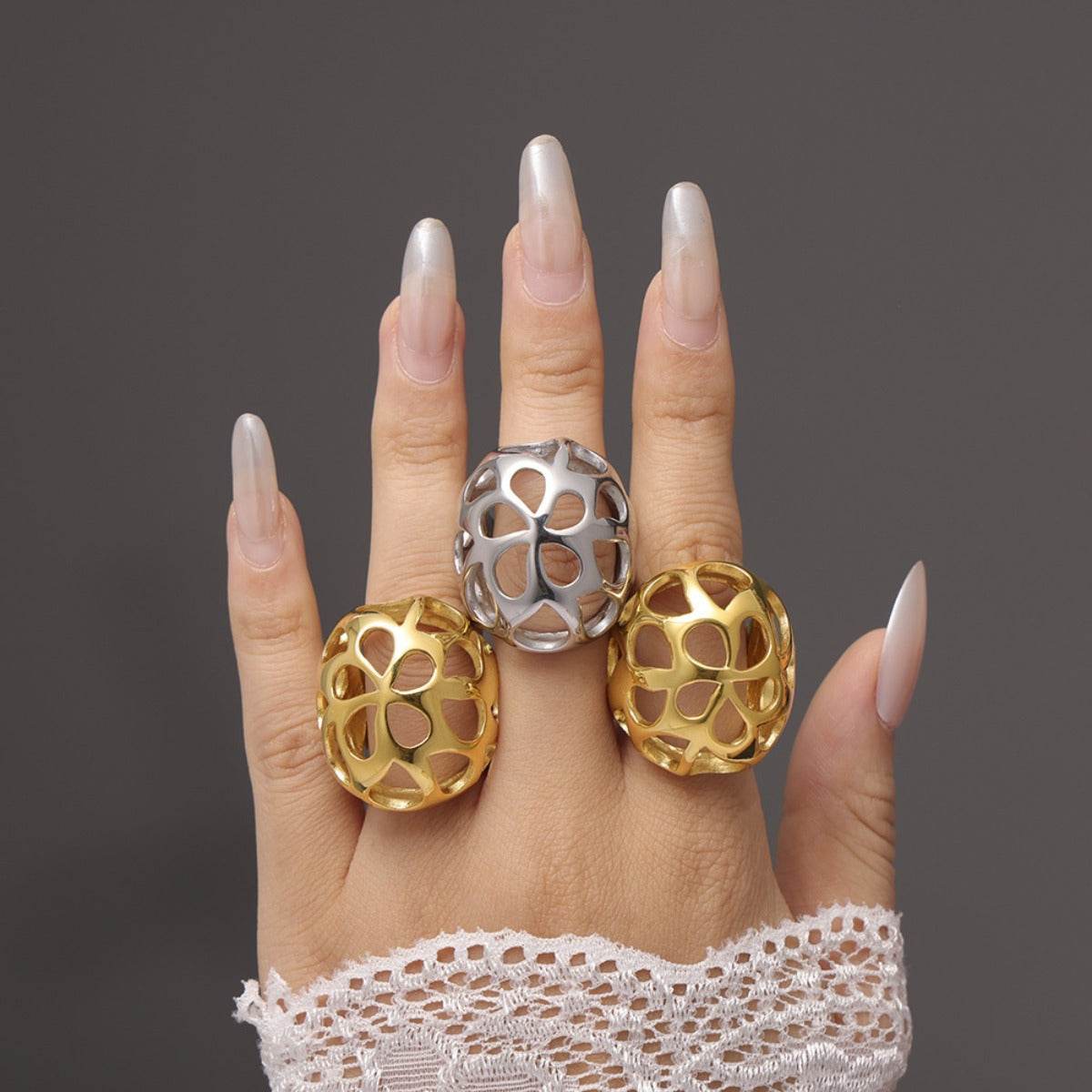 Stainless Steel Cutout Ring - Delanoir