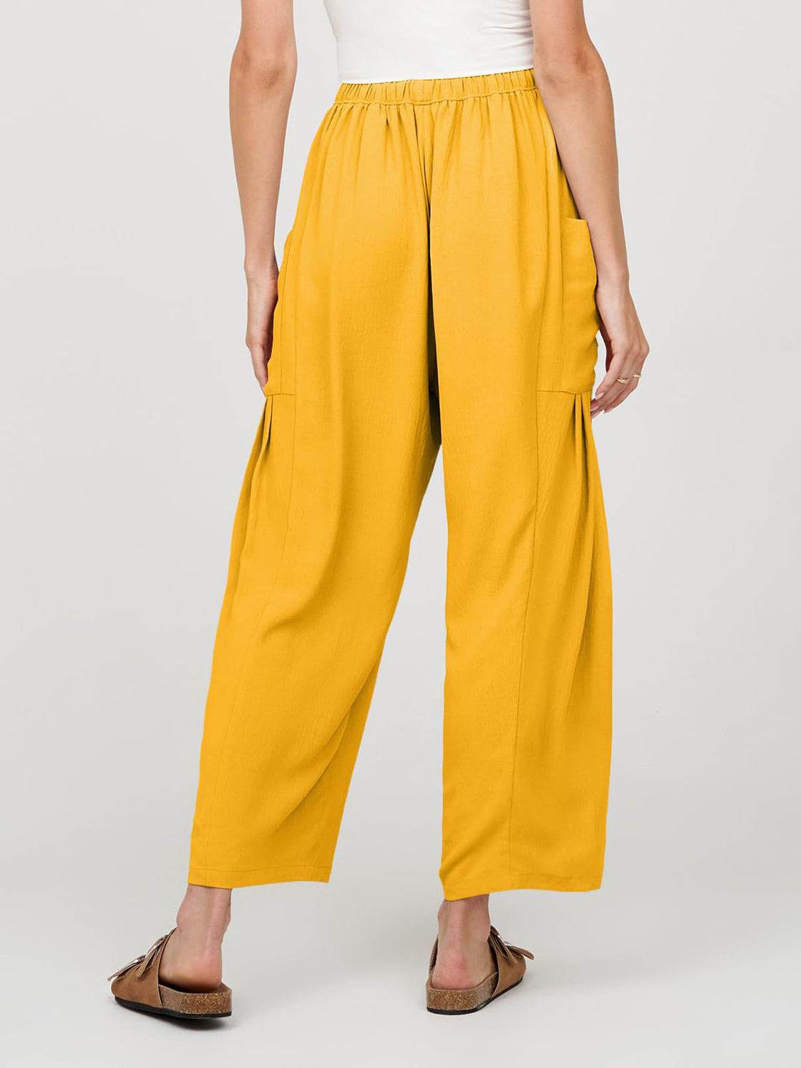 Full Size Wide Leg Pants with Pockets - Delanoir