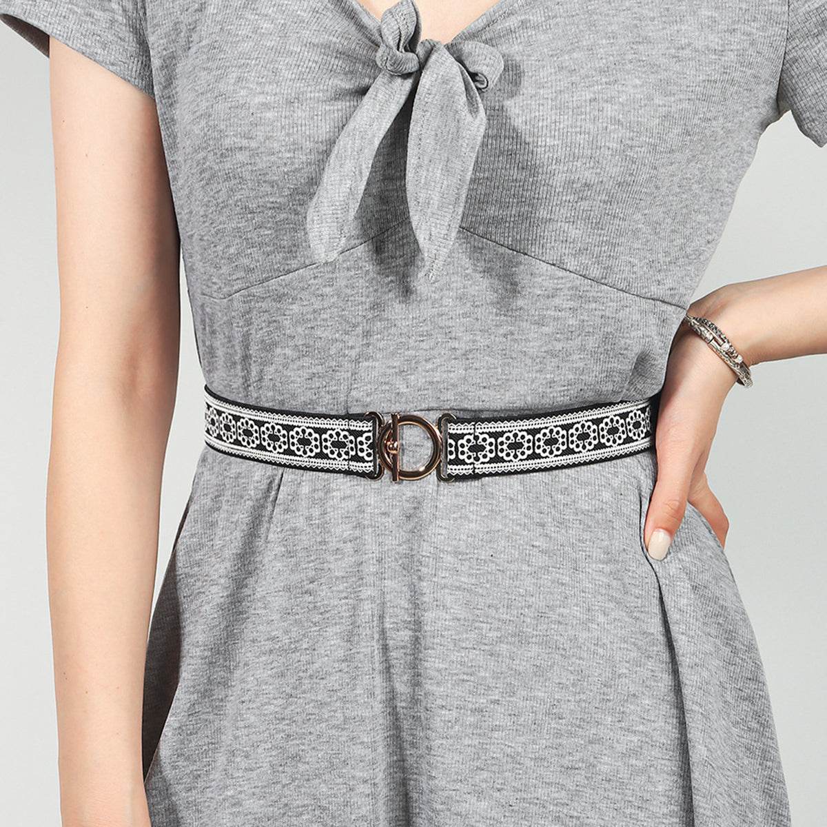 Toggle Clasp Elastic Belt - Delanoir