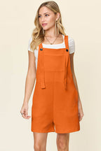 Double Take Full Size Texture Sleeveless Romper - Delanoir