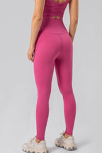 High Waist Wide Waistband Active Leggings - Delanoir