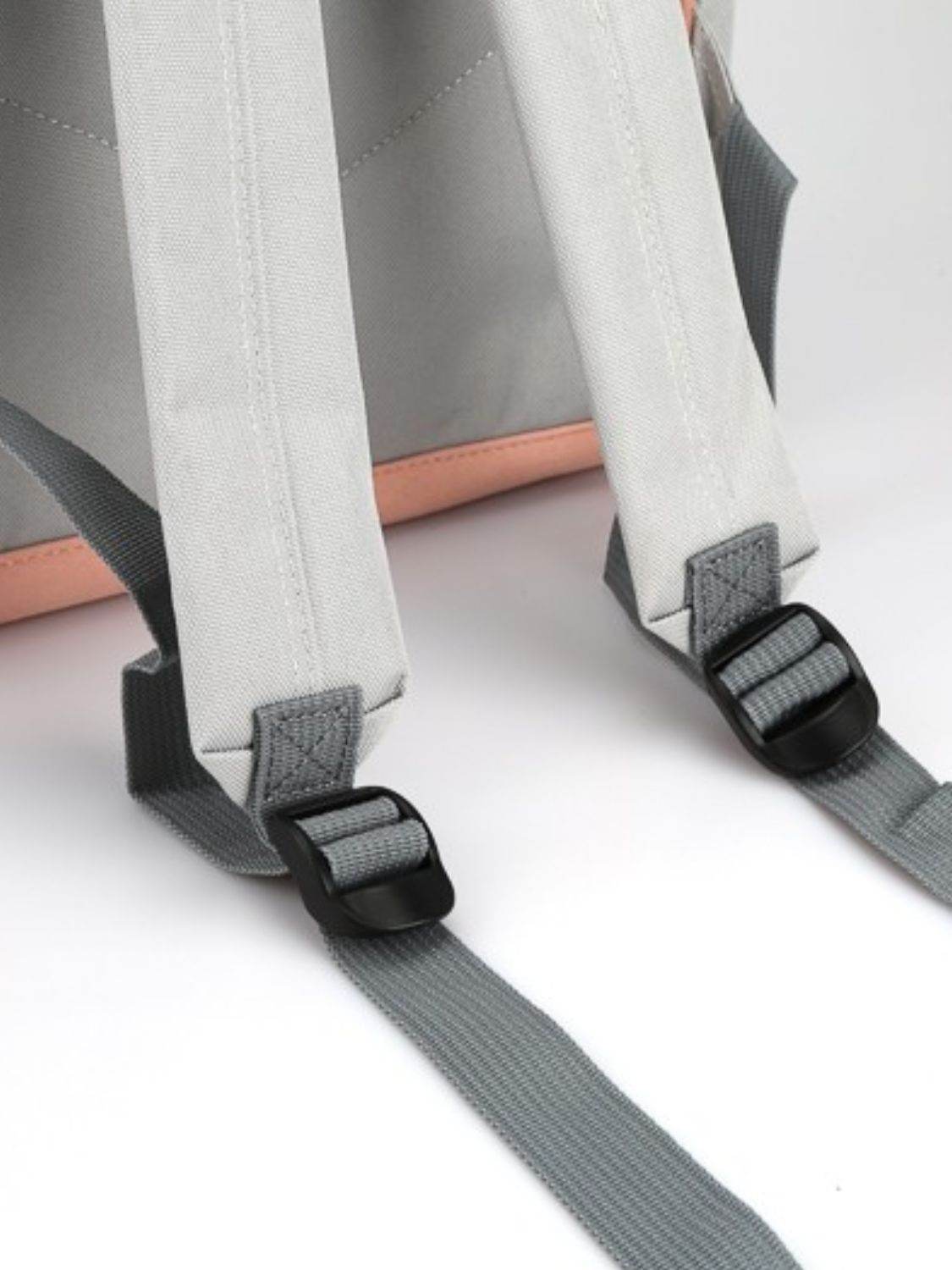 Himawari Contrast Waterproof Canvas Backpack Bag with Side Pockets - Delanoir