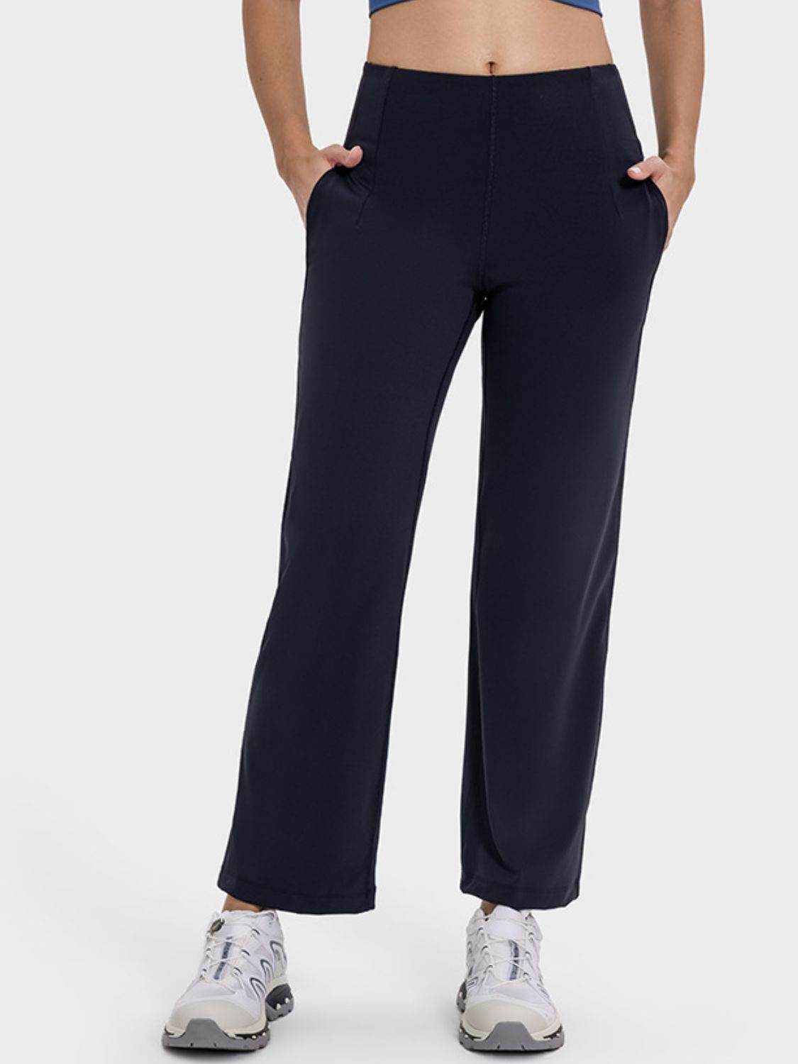Millennia Pocketed High Waist Active Pants - Delanoir