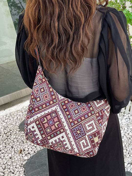 Geometric Adjustable Strap Crossbody Bag - Delanoir