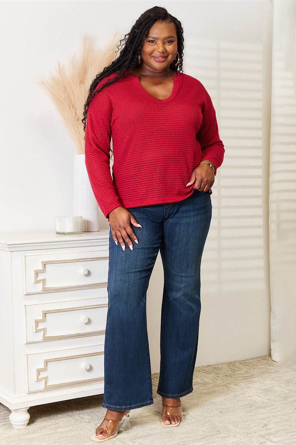 Culture Code Full Size Wide Notch Relax Top - Delanoir