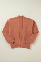 Slit Open Front Dropped Shoulder Cardigan - Delanoir