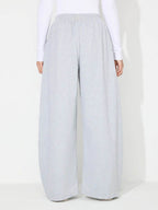 Elastic Waist Wide Leg Pants with Pockets - Delanoir