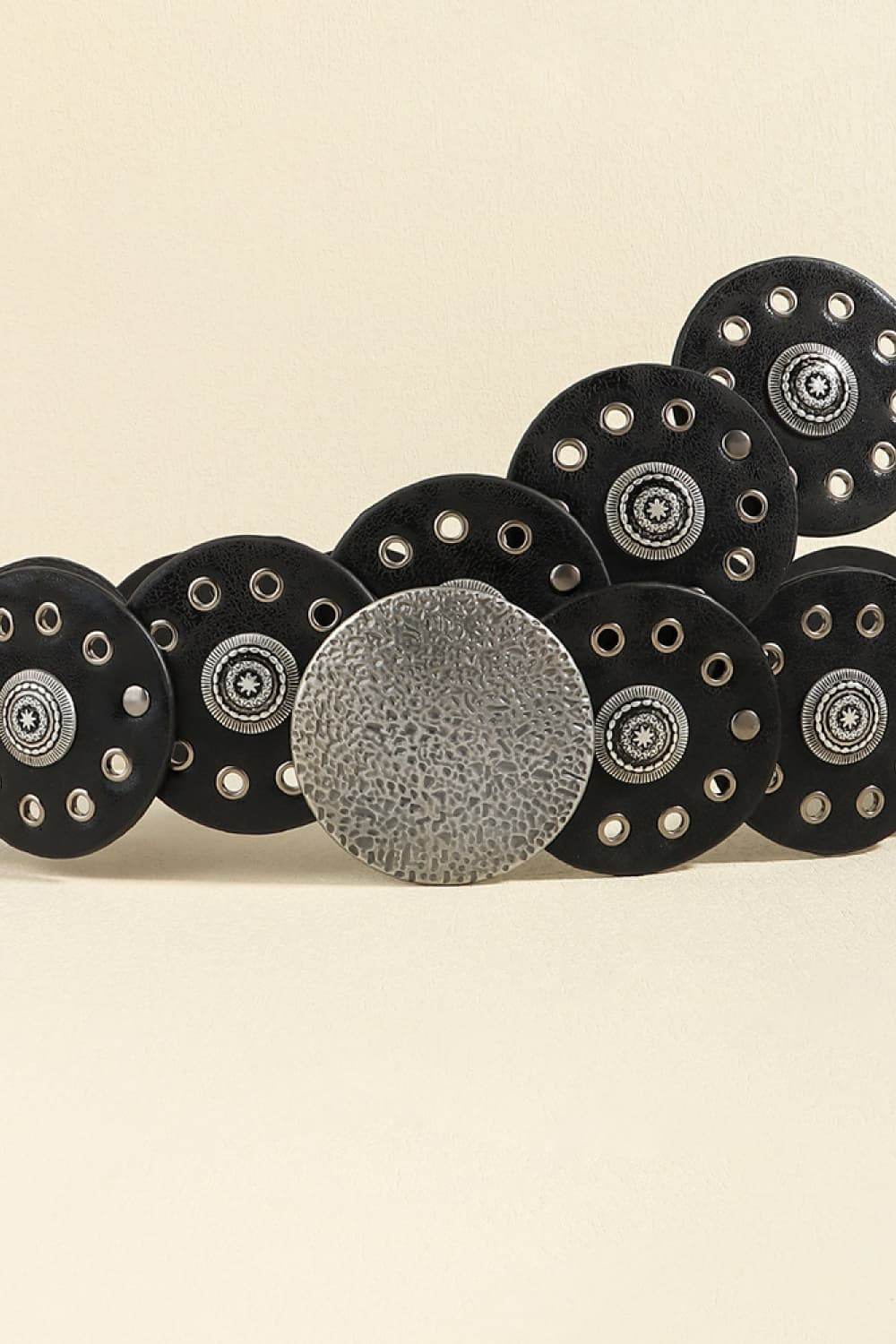 Round Shape PU Leather Belt - Delanoir