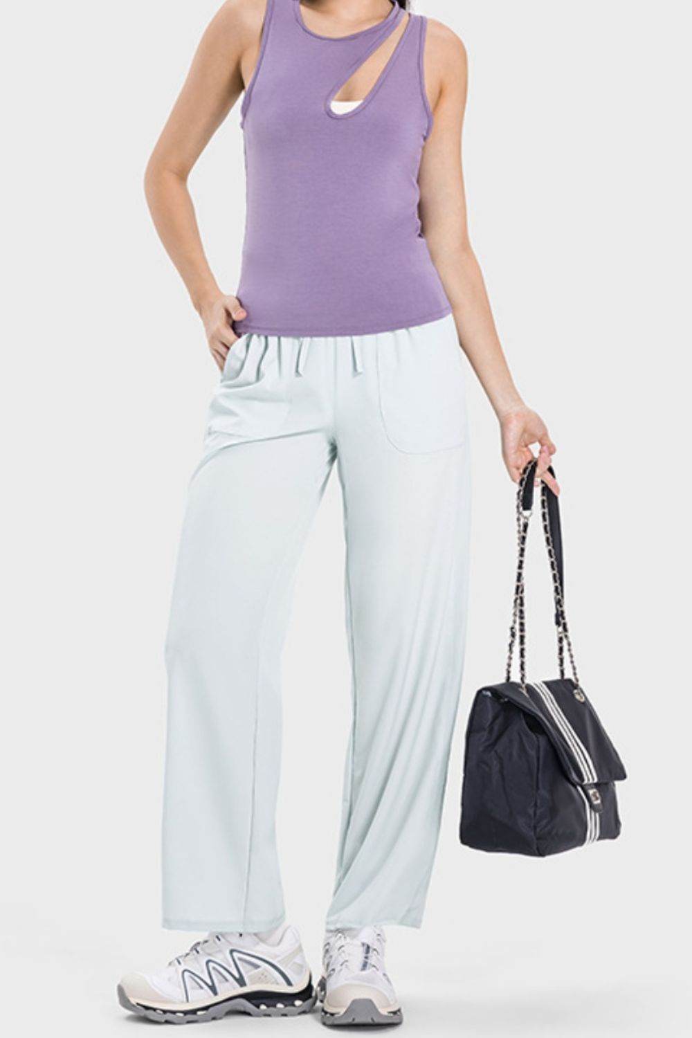 Millennia Drawstring Pocketed Active Pants - Delanoir