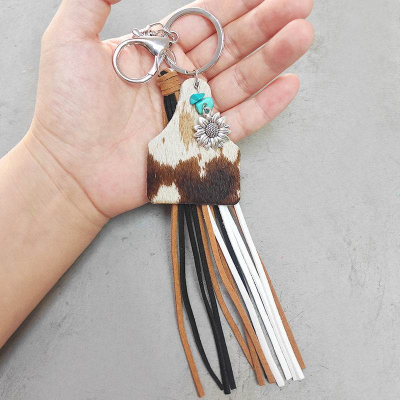 Turquoise Fringe Detail Key Chain - Delanoir
