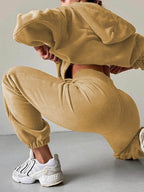 Zip Up Long Sleeve Hoodie and Joggers Set - Delanoir