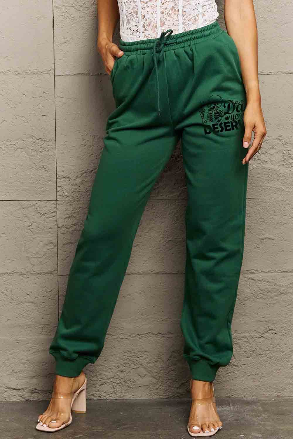 Simply Love Full Size HAVE THE DAY YOU DESERVE Graphic Sweatpants - Delanoir