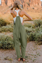Double Take Full Size V-Neck Sleeveless Jumpsuit with Pockets - Delanoir